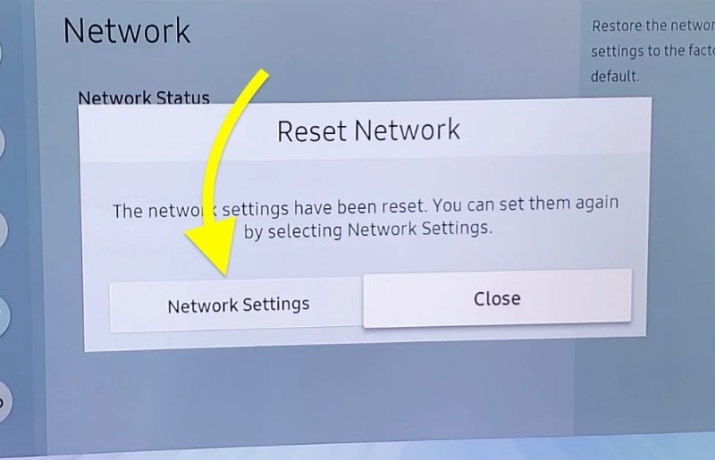 Open network settings