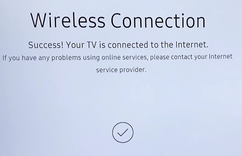Samsung TV Connected To WifI