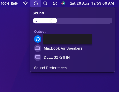 select proper audio output