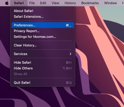 safari preferences