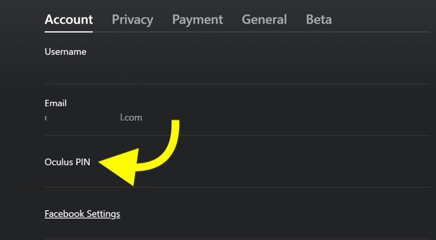 Oculus PIN