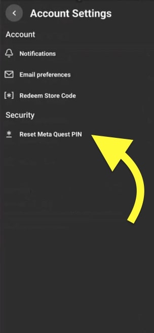 Reset Meta Quest PIN