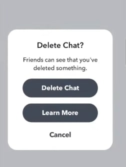 delete chat on snapchat